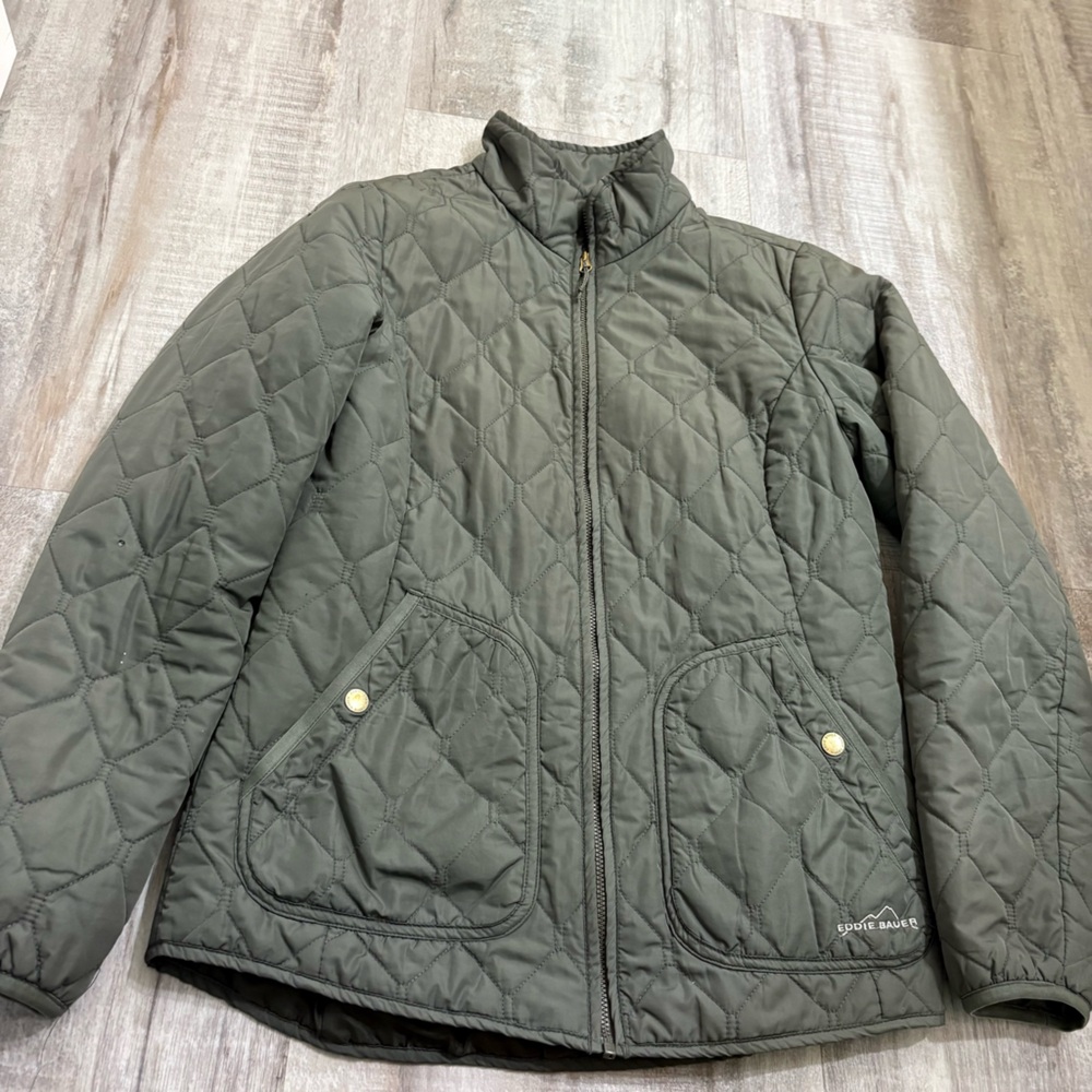 Eddie Bauer Green Quilted Jacket Small
